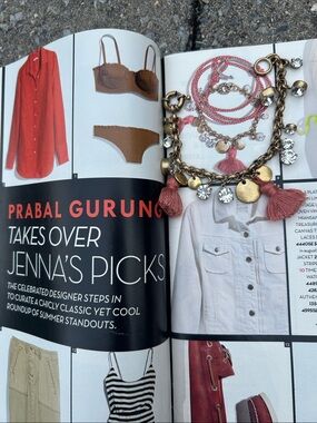 J. Crew Pink Tassel Treasure Charm Bracelet Circa 2011